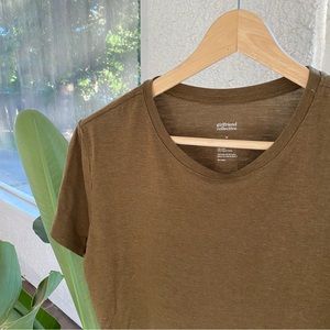 Girlfriend Collective Green Crop Tee